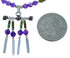Sterling Silver Southwest Amethyst Turquoise Bead Necklace SX114861